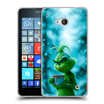 Пластиковый чехол на Microsoft Lumia 640 с принтом Новый год гринч Пластиковый чехол на Microsoft Lumia 640 с принтом Новый год гринч