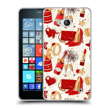Пластиковый чехол на Microsoft Lumia 640 с принтом Новый год Пластиковый чехол на Microsoft Lumia 640 с принтом Новый год