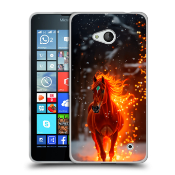 Пластиковый чехол на Microsoft Lumia 640 с принтом Новый год