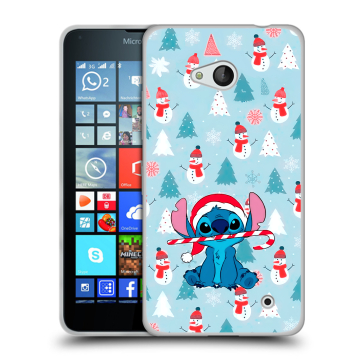 Пластиковый чехол на Microsoft Lumia 640 с принтом Стич Новый год