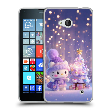 Пластиковый чехол на Microsoft Lumia 640 с принтом Новый год