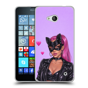 Пластиковый чехол на Microsoft Lumia 640 с принтом женский Пластиковый чехол на Microsoft Lumia 640 с принтом женский