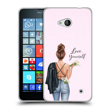 Пластиковый чехол на Microsoft Lumia 640 с принтом женский Пластиковый чехол на Microsoft Lumia 640 с принтом женский