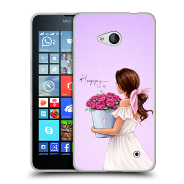 Пластиковый чехол на Microsoft Lumia 640 с принтом женский Пластиковый чехол на Microsoft Lumia 640 с принтом женский