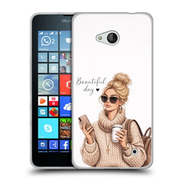 Пластиковый чехол на Microsoft Lumia 640 с принтом женский Пластиковый чехол на Microsoft Lumia 640 с принтом женский