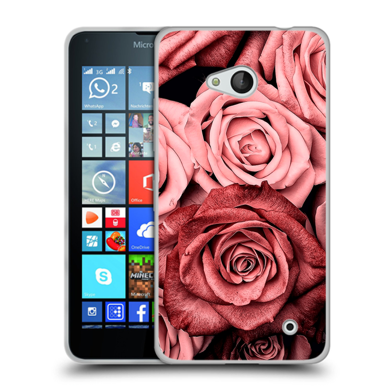Пластиковый чехол на Microsoft Lumia 640 с принтом Цветы розы Пластиковый чехол на Microsoft Lumia 640 с принтом Цветы розы
