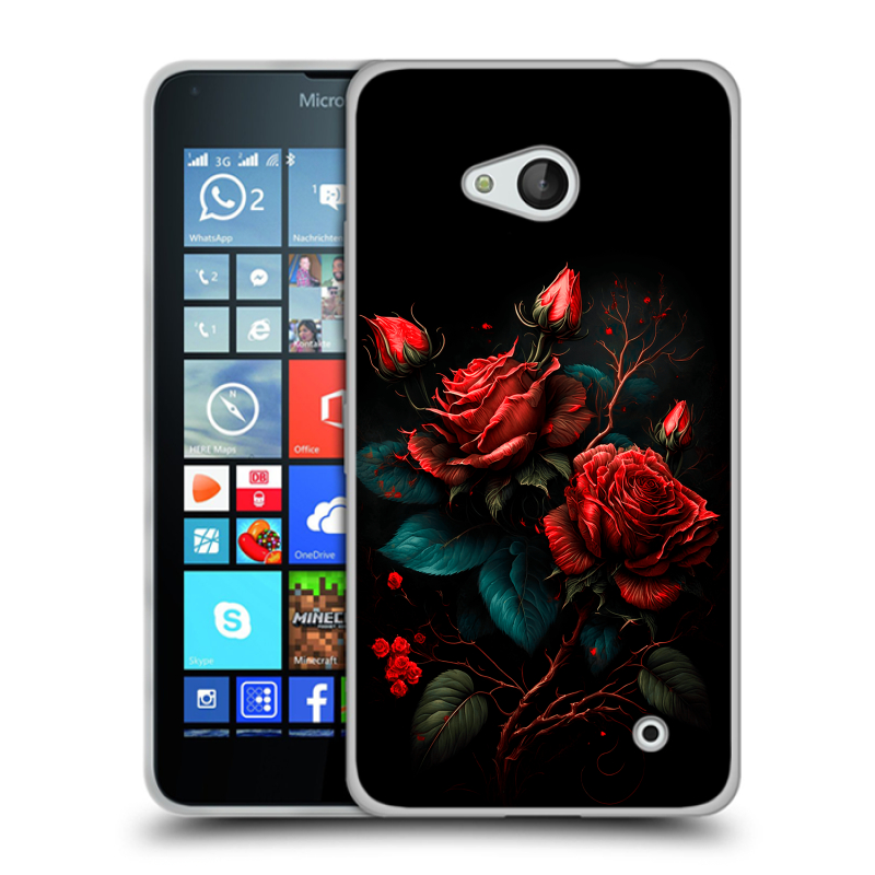 Пластиковый чехол на Microsoft Lumia 640 с принтом Розы красные Пластиковый чехол на Microsoft Lumia 640 с принтом Розы красные