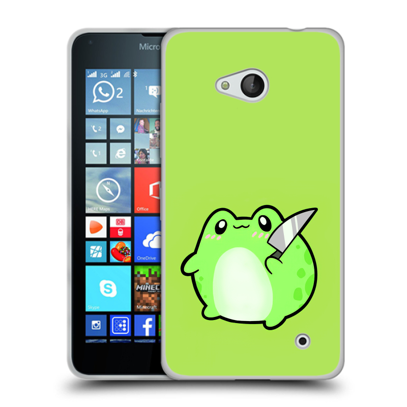 Пластиковый чехол на Microsoft Lumia 640 с принтом Лягушенок Пластиковый чехол на Microsoft Lumia 640 с принтом Лягушенок