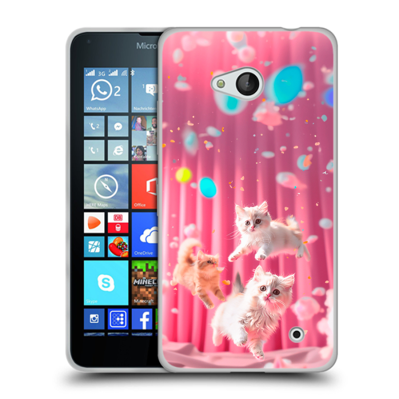 Пластиковый чехол на Microsoft Lumia 640 с принтом милые котики Пластиковый чехол на Microsoft Lumia 640 с принтом милые котики