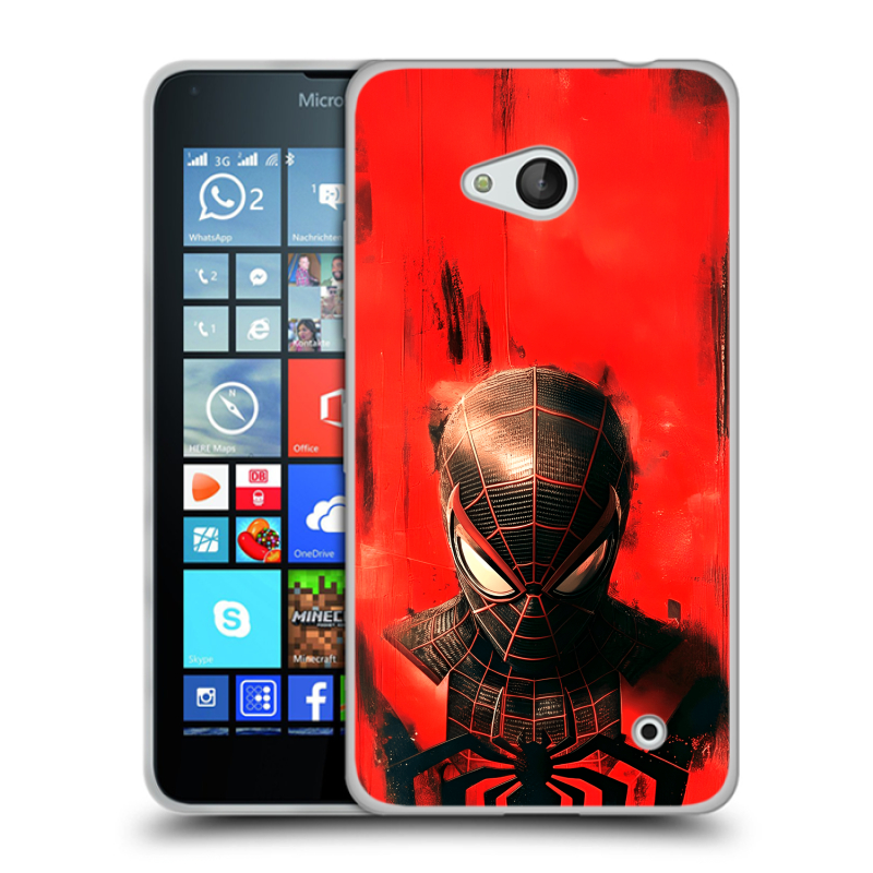 Пластиковый чехол на Microsoft Lumia 640 с принтом человек паук spiderman Пластиковый чехол на Microsoft Lumia 640 с принтом человек паук spiderman