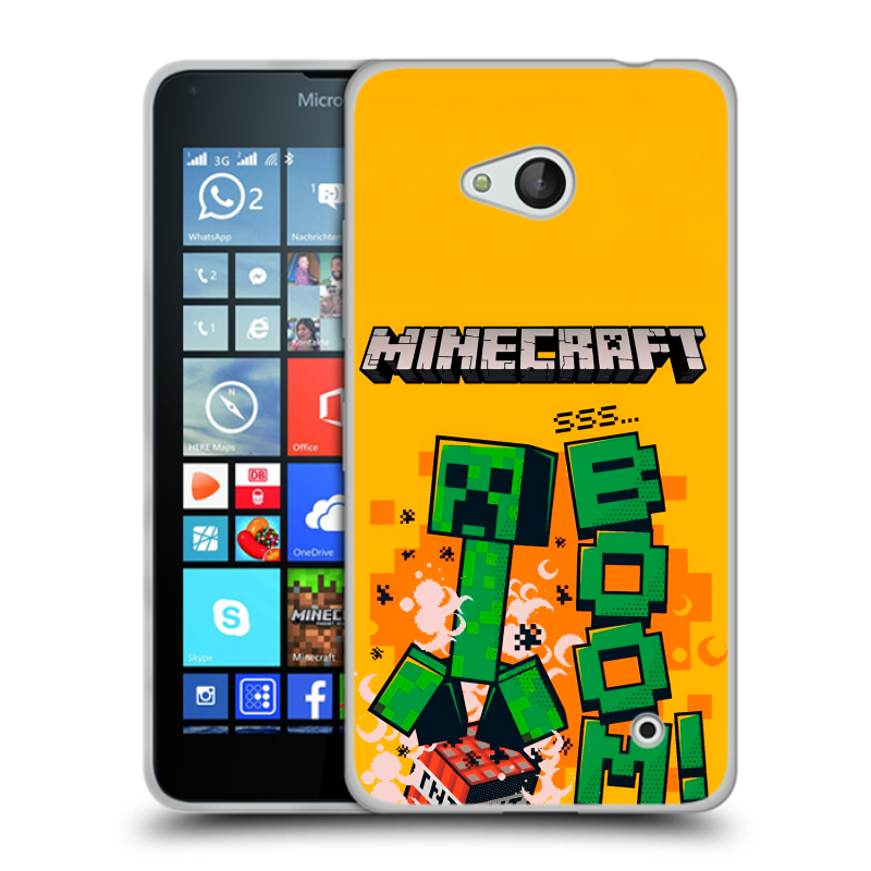 Пластиковый чехол на Microsoft Lumia 640 с принтом Майнкрафт Minecraft Пластиковый чехол на Microsoft Lumia 640 с принтом Майнкрафт Minecraft