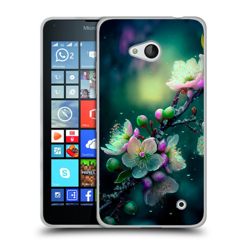 Пластиковый чехол на Microsoft Lumia 640 с принтом Цветы и мрамор Пластиковый чехол на Microsoft Lumia 640 с принтом Цветы и мрамор