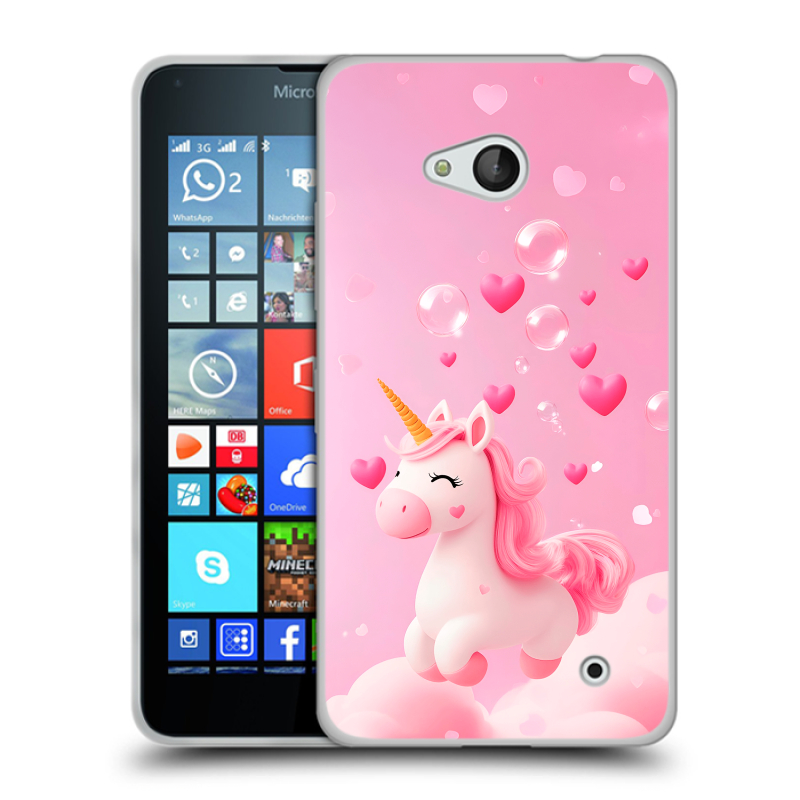 Пластиковый чехол на Microsoft Lumia 640 с принтом Единорог Пластиковый чехол на Microsoft Lumia 640 с принтом Единорог