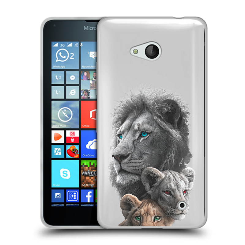 Пластиковый чехол на Microsoft Lumia 640 с принтом Львы Пластиковый чехол на Microsoft Lumia 640 с принтом Львы