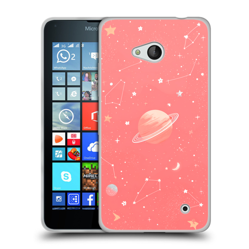 Пластиковый чехол на Microsoft Lumia 640 с принтом Розовый космос Пластиковый чехол на Microsoft Lumia 640 с принтом Розовый космос