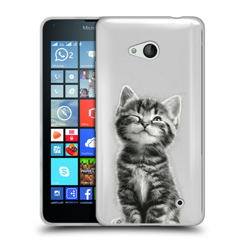 Пластиковый чехол на Microsoft Lumia 640 с принтом Котенок Пластиковый чехол на Microsoft Lumia 640 с принтом Котенок