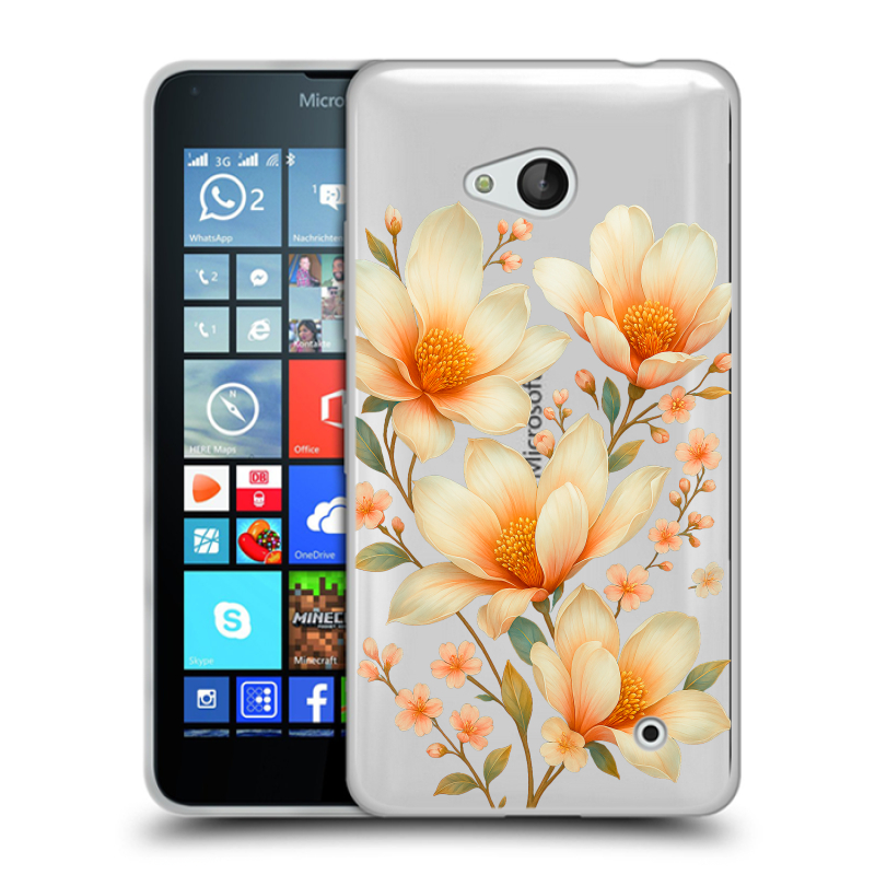 Пластиковый чехол на Microsoft Lumia 640 с принтом Цветы Пластиковый чехол на Microsoft Lumia 640 с принтом Цветы