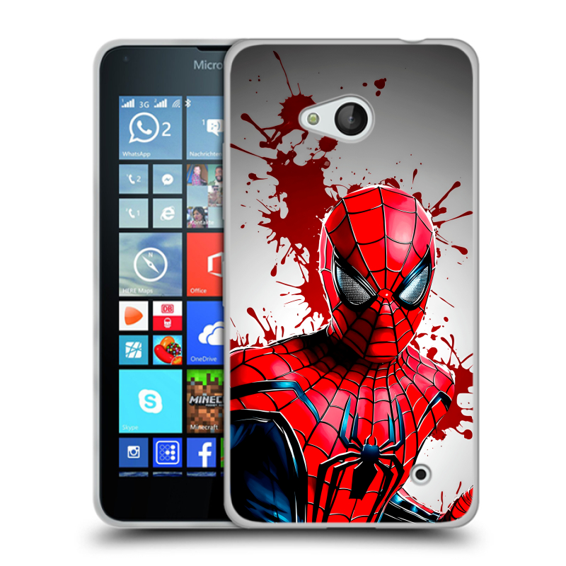 Пластиковый чехол на Microsoft Lumia 640 с принтом Spiderman Человек паук Пластиковый чехол на Microsoft Lumia 640 с принтом Spiderman Человек паук