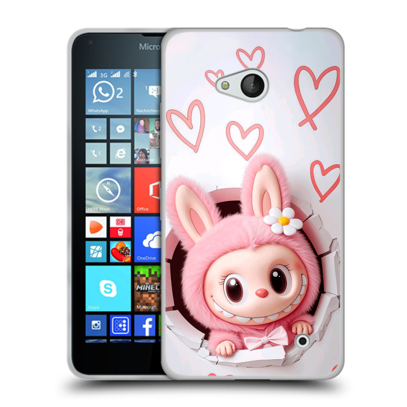 Пластиковый чехол на Microsoft Lumia 640 с принтом Labubu Лабубу Пластиковый чехол на Microsoft Lumia 640 с принтом Labubu Лабубу