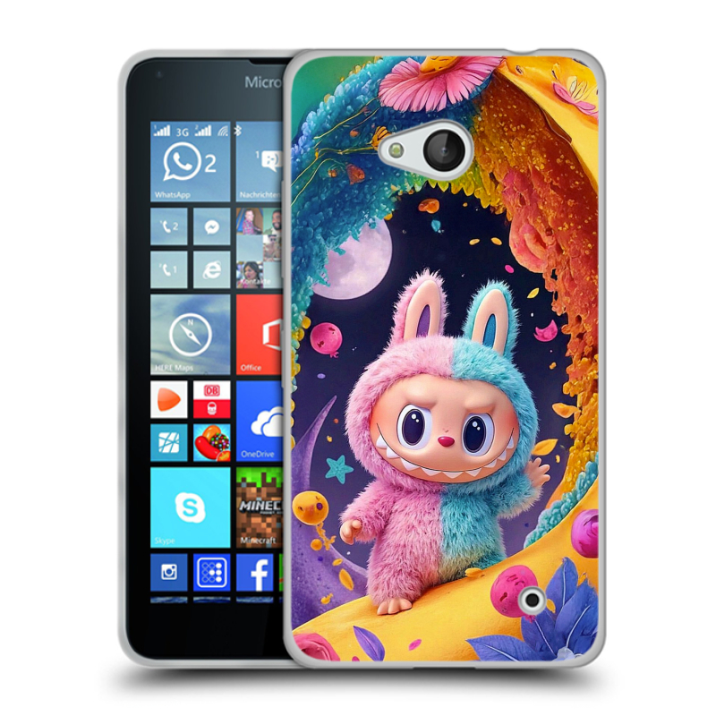 Пластиковый чехол на Microsoft Lumia 640 с принтом Labubu Лабубу Пластиковый чехол на Microsoft Lumia 640 с принтом Labubu Лабубу