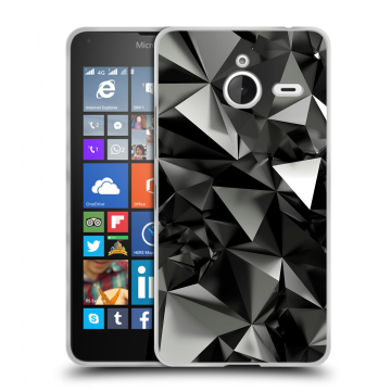 Пластиковый чехол на Microsoft Lumia 640 XL с принтом Черные кристаллы Пластиковый чехол на Microsoft Lumia 640 XL с принтом Черные кристаллы