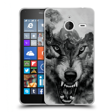 Пластиковый чехол на Microsoft Lumia 640 XL с принтом Волк Пластиковый чехол на Microsoft Lumia 640 XL с принтом Волк
