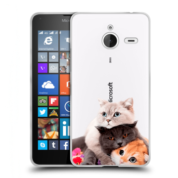 Пластиковый чехол на Microsoft Lumia 640 XL с принтом Кошки Пластиковый чехол на Microsoft Lumia 640 XL с принтом Кошки