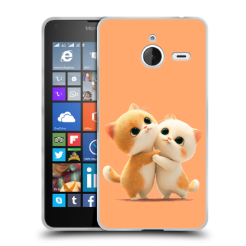 Пластиковый чехол на Microsoft Lumia 640 XL с принтом Милые котики Пластиковый чехол на Microsoft Lumia 640 XL с принтом Милые котики