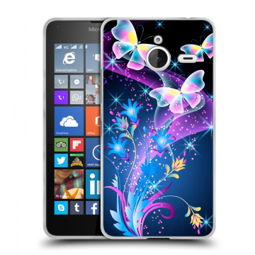 Пластиковый чехол на Microsoft Lumia 640 XL с принтом Бабочки
