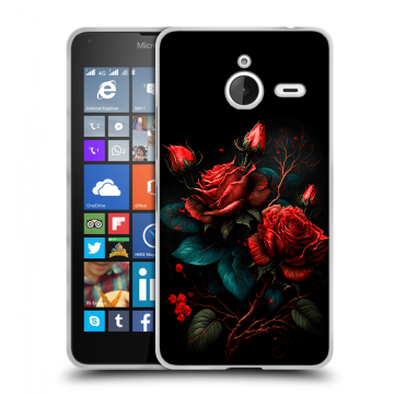 Пластиковый чехол на Microsoft Lumia 640 XL с принтом Розы красные Пластиковый чехол на Microsoft Lumia 640 XL с принтом Розы красные