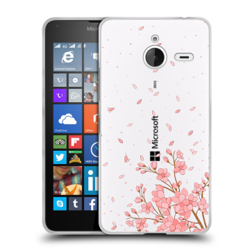 Пластиковый чехол на Microsoft Lumia 640 XL с принтом Ветка сакуры Пластиковый чехол на Microsoft Lumia 640 XL с принтом Ветка сакуры