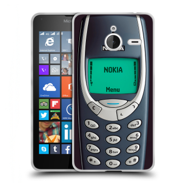 Пластиковый чехол на Microsoft Lumia 640 XL с принтом Старый телефон Пластиковый чехол на Microsoft Lumia 640 XL с принтом Старый телефон