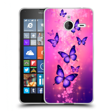 Пластиковый чехол на Microsoft Lumia 640 XL с принтом Бабочки