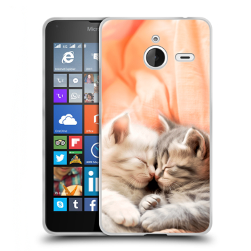 Пластиковый чехол на Microsoft Lumia 640 XL с принтом Котята Пластиковый чехол на Microsoft Lumia 640 XL с принтом Котята
