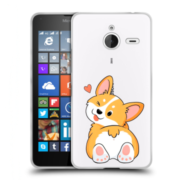 Пластиковый чехол на Microsoft Lumia 640 XL с принтом Корги Пластиковый чехол на Microsoft Lumia 640 XL с принтом Корги