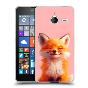 Пластиковый чехол на Microsoft Lumia 640 XL с принтом милая лиса