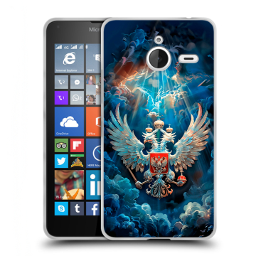 Пластиковый чехол на Microsoft Lumia 640 XL с принтом Герб флаг России Пластиковый чехол на Microsoft Lumia 640 XL с принтом Герб флаг России