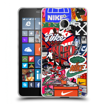 Пластиковый чехол на Microsoft Lumia 640 XL с принтом Найк Nike яркий Пластиковый чехол на Microsoft Lumia 640 XL с принтом Найк Nike яркий