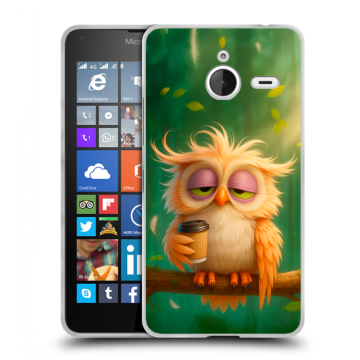 Пластиковый чехол на Microsoft Lumia 640 XL с принтом сова Пластиковый чехол на Microsoft Lumia 640 XL с принтом сова