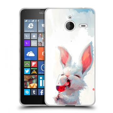Пластиковый чехол на Microsoft Lumia 640 XL с принтом кролик зайчик Пластиковый чехол на Microsoft Lumia 640 XL с принтом кролик зайчик