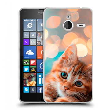 Пластиковый чехол на Microsoft Lumia 640 XL с принтом котик Пластиковый чехол на Microsoft Lumia 640 XL с принтом котик