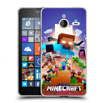 Пластиковый чехол на Microsoft Lumia 640 XL с принтом Майнкрафт Minecraft Пластиковый чехол на Microsoft Lumia 640 XL с принтом Майнкрафт Minecraft