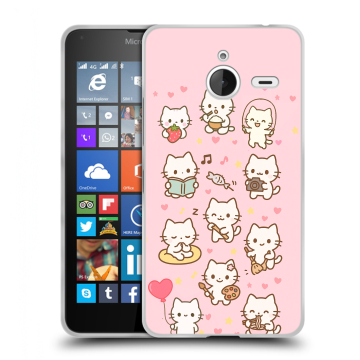 Пластиковый чехол на Microsoft Lumia 640 XL с принтом Hello Kitty Хелоу Кити