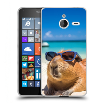 Пластиковый чехол на Microsoft Lumia 640 XL с принтом Капибара Пластиковый чехол на Microsoft Lumia 640 XL с принтом Капибара