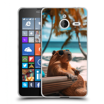 Пластиковый чехол на Microsoft Lumia 640 XL с принтом Капибара