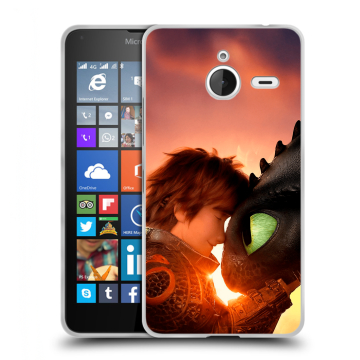 Пластиковый чехол на Microsoft Lumia 640 XL с принтом Как приручить дракона Пластиковый чехол на Microsoft Lumia 640 XL с принтом Как приручить дракона