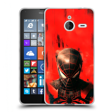 Пластиковый чехол на Microsoft Lumia 640 XL с принтом человек паук spiderman