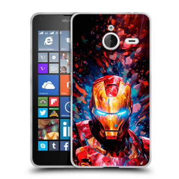 Пластиковый чехол на Microsoft Lumia 640 XL с принтом Железный человек Ironman
