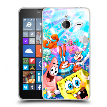 Пластиковый чехол на Microsoft Lumia 640 XL с принтом спанчбоб спанч боб Пластиковый чехол на Microsoft Lumia 640 XL с принтом спанчбоб спанч боб