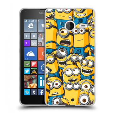 Пластиковый чехол на Microsoft Lumia 640 XL с принтом Миньоны